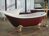 银山卫浴 铸铁浴缸1.7米独立带金属脚 普通铸铁贵妃浴缸搪瓷浴盆