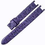 包邮正品 代用卡地亚 鳄鱼皮表带 帕莎系列女表带 紫色13mm真皮表