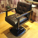 新款复古实木美发椅子豪华剪发椅子高档理发椅子欧式美发椅舒适