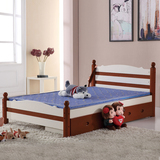 美式儿童床 双层上下纯实木床地中海乡村家具单人1.2 1.5米欧式床