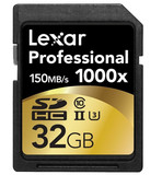Lexar雷克沙 1000x U3 32GB 64GB  128GB 高速SD卡读取150M/s
