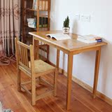 楠竹长方形实木餐桌 电脑桌小户型饭桌餐桌拆装茶几 四方桌 书桌