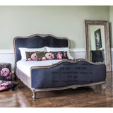 美式乡村风格实木双人床法式欧式高档卧室方床复古做旧家具
