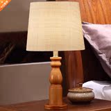 实木质新中式台灯卧室床头灯 现代简约客厅书房 美式乡村欧式台灯