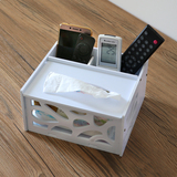简约家用客厅餐桌抽纸盒 创意多功能遥控器手机纸巾收纳盒 纸抽盒