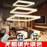 家装客厅灯LED三头时尚正方形餐厅吊灯现代简约创意个性酒店灯具