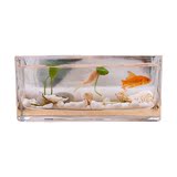 方形鱼缸 玻璃超白加厚独立式生态水族箱迷你创意小型桌面鱼缸