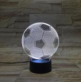 创意足球造型七彩变色3D立体视觉灯 触摸式LED装饰台灯小夜灯