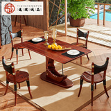 东南亚高端进口纯实木餐桌 个性长餐台 饭桌 全手工实木家具