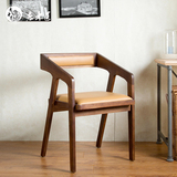 美式实木餐椅家用餐椅电脑椅实木椅子家用餐椅靠背椅实木凳子