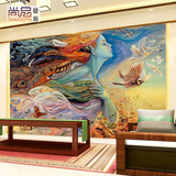 油画唯美精灵美女图大型壁纸 背景墙纸壁纸客厅卧室3D立体壁画