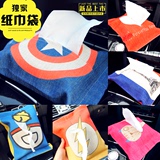 时尚帆布可爱韩版创意汽车纸巾盒奔驰车载车内布艺座式车用抽纸盒