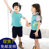 新款夏季幼儿园园服纯棉运动套装批发男女儿童班服小学生校服定制