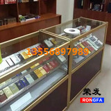 广州茶叶手机电脑化妆品玻璃展柜小饰品精品钛合金展示柜烟酒柜台