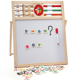 儿童桌面画板 支架式小黑板双面留言磁性写字板宝宝家用学习用品