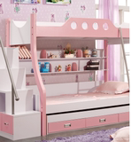儿童床男孩女孩多功能一体上床家具套房带下书桌衣柜