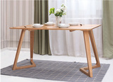 北欧宜家简约组装餐桌 纯实木长方形桌子 现代日式橡木餐桌椅组合