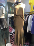 韩国东大门代购名媛套装 无袖冰丝背心+包臀鱼尾裙修身两件套女夏