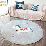 沙发边脚地垫毛绒防滑大号圆形韩式儿童家用卧室床边门厅防滑地毯