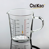 量杯带刻度玻璃牛奶杯耐热优质高硼硅玻璃500ml无铅无毒高通透