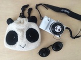 熊猫可爱卡通微单相机包相机袋A5100 A6000 100d  EOS M3 M2 M10