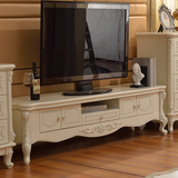 欧式实木电视柜 实木雕花电视柜 现代简约客厅地柜 橡木雕刻描银