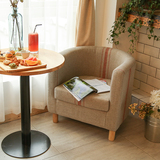 新款布艺沙发欧式小户型多色布沙发单人圈椅样板房客厅卡座沙发椅
