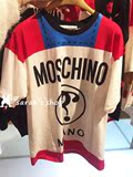 意大利代购 MOSCHINO 2016秋冬 烟盒拼色短袖T恤