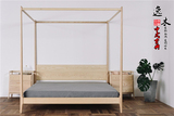 架子床实木中式简约明清仿古双人床1.8米大床四柱床宜家卧室定做
