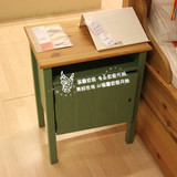 10温馨宜家 IKEA 胡铎 实木床头桌 床头柜 卧室储物柜 收纳柜绿色