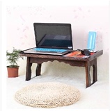包邮烧桐木实木床上笔记本电脑桌折叠桌床上桌小炕桌榻榻米飘窗桌