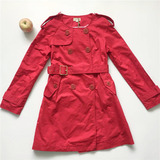 自然元素专柜正品清仓（熊猫）0701大红风衣外套