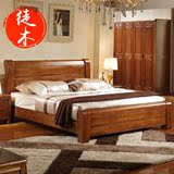 现代简约新中式全实木床1.8米储物高箱床1.5M双人高档橡木床家具