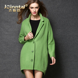 乔妮塔品牌女装2016冬装新欧美宽松羊绒大衣茧型中长款羊毛呢外套