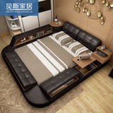 皮床真皮床榻榻米床软床储物床 矮床韩式现代简约双人床1.8米婚床