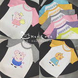 2016夏季男女童装宝宝T恤小猪佩奇佩佩猪粉红猪小妹纯棉短袖上衣