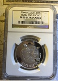 NGC69分2004年比利时发行丁丁历险记纪念银币一枚