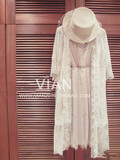【VIAN】浪漫度假粉色连衣裙+白色蕾丝外套  余款开拍