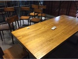 铁艺实木餐桌椅美式餐饮家具办公桌会议桌椅书桌电脑桌星巴克桌椅