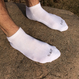 特价男子全白色纯色棉加厚毛巾底跑步船袜运动袜羽毛球乒乓球袜子