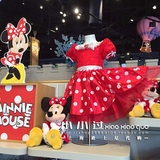 上海迪士尼正品代购 米妮女童连衣裙 红色公主小礼服 生日礼服