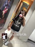 阿小白台湾Adidas/三叶草 女子 短袖透视 Logo短TEE  黑 AJ8863