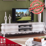 欧式电视柜 实木地柜矮柜 法式美式简约客厅白色电视机柜