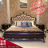 欧式床双人床实木真皮床美式婚床新古典橡木床卧室家具床特价现货