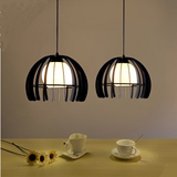 圆形饭厅灯简约吧台餐厅吊灯三头创意个性镂空复古工业灯铁艺灯具