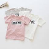 女童短袖T恤 2016夏季薄款儿童宝宝男童装纯棉上衣韩版字母打底衫