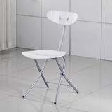 eva伊娃折叠椅 时尚现代简约 白色烤漆 有靠背 舒适 餐椅子办公椅