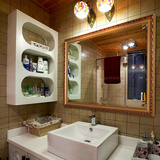 YISHARE 欧式浴室镜子壁挂镜子5卫生间镜子实木银镜精细磨边5058