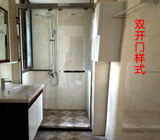 卫斯雅304不锈钢淋浴房推拉门卫生间玻璃隔断一字形屏风浴室移门