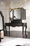 新古典小型宜家梳妆台实木纯手工雕刻简约化妆镜柜桌子梳妆凳子
